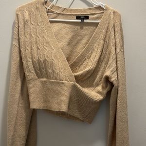 Gold Crop Top Sweater